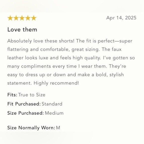 NWT Size 8 - Anthropologie Faux Leather Cuffed Shorts in Brown - Picture 2 of 16